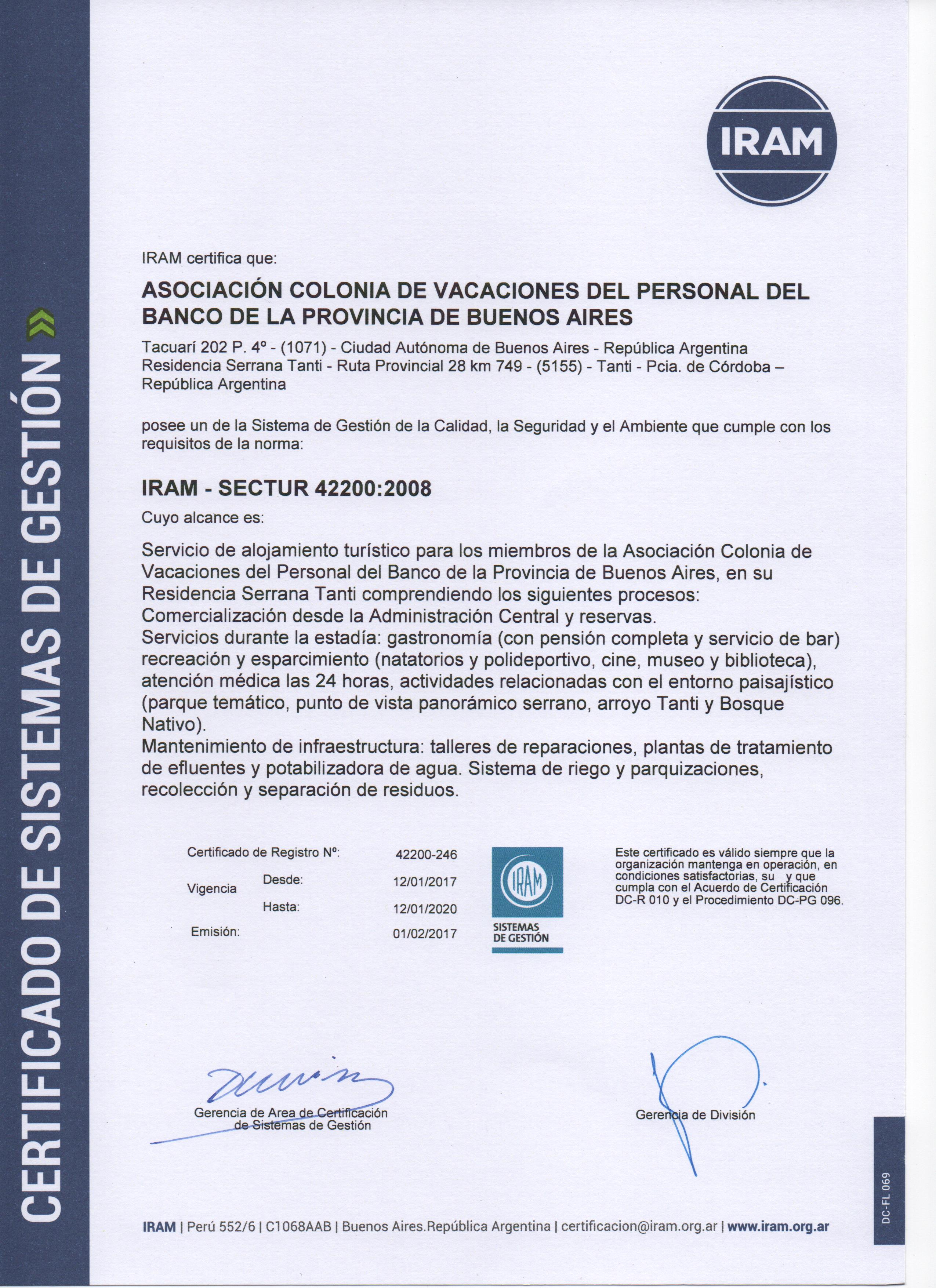 Certificado IRAM